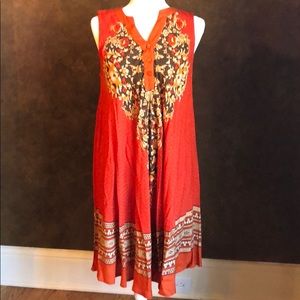 Flint & Moss Boho Sleeveless Shift Dress